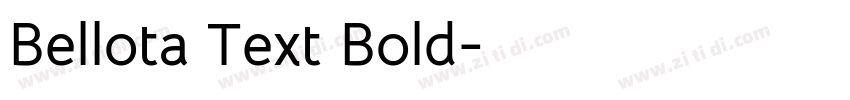 Bellota Text Bold字体转换